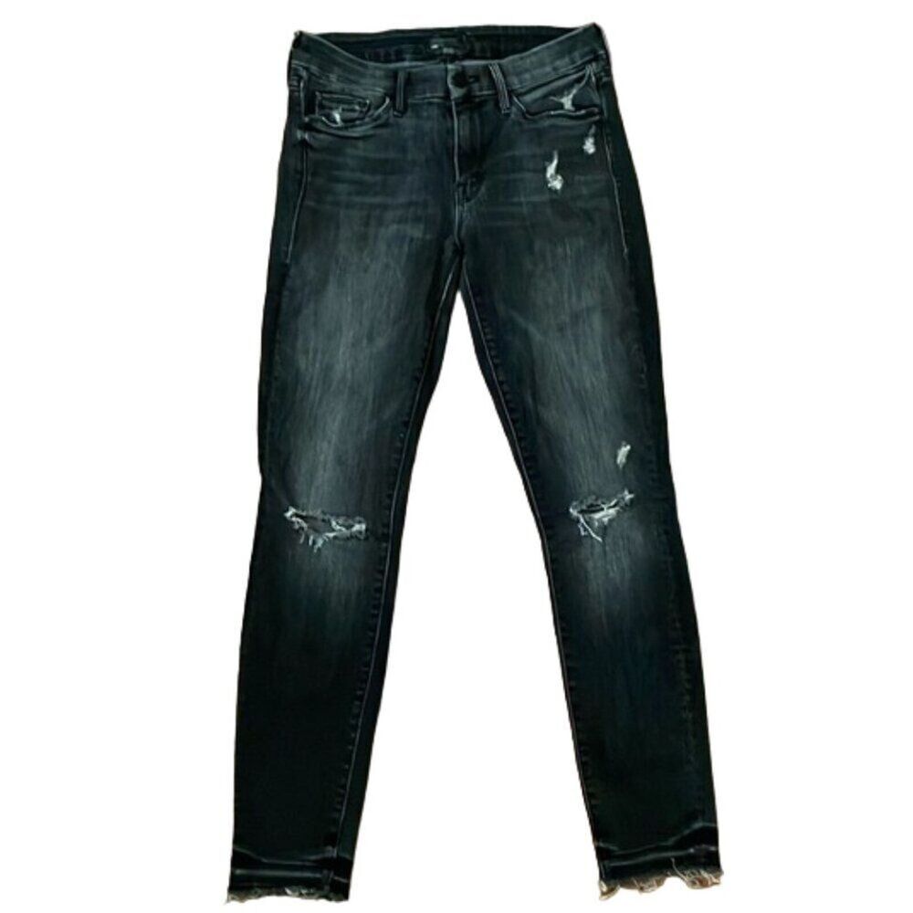 Mother Denim Undone Hem Looker Ankle Distressed Jeans Womens Size 26